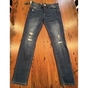 XIOS Denim Men's Jeans Tapered Medium Wash Denim Distressed Size 32x 32
